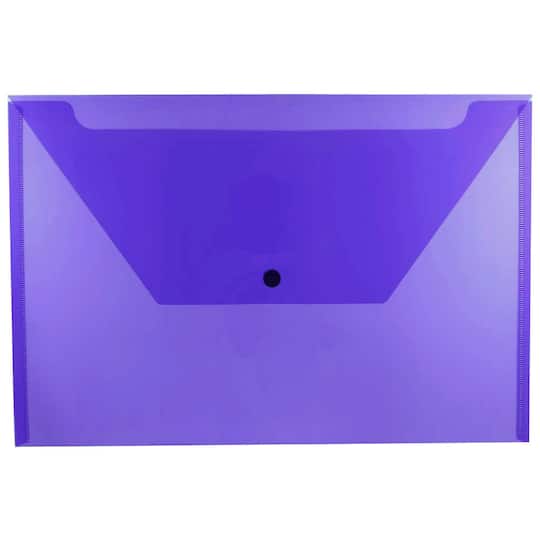 JAM Paper 9.8" x 14.5" Plastic Snap Closure Envelopes